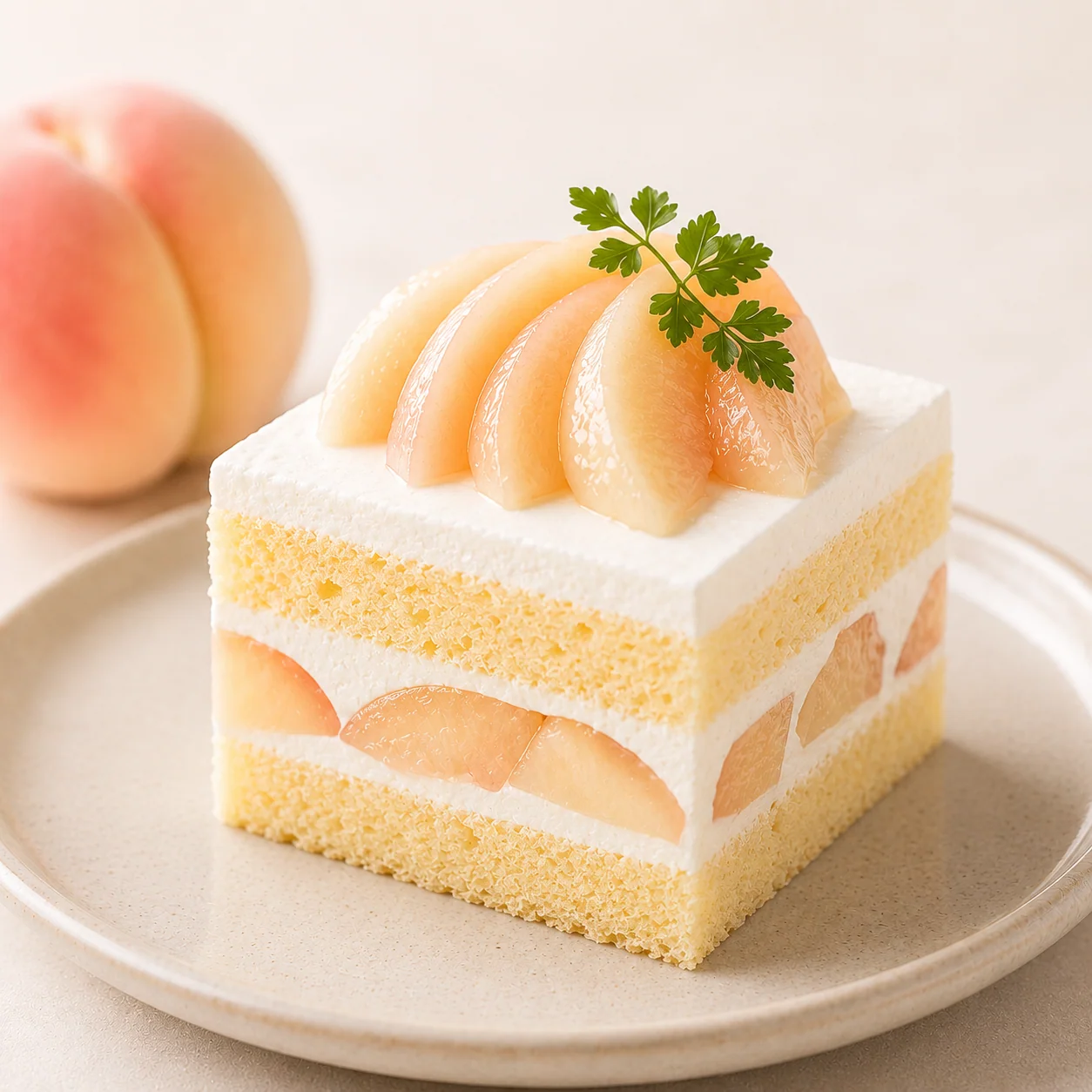 春日居の白桃ショート